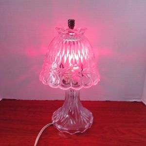 Princess House Heritage Crystal Romance Bedside Table Lamp Night Light Boudoir